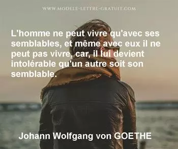 Citation de Johann Wolfgang von GOETHE