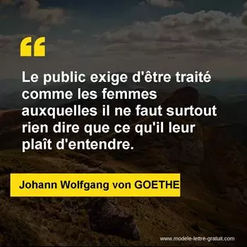 Citation Johann Wolfgang von GOETHE