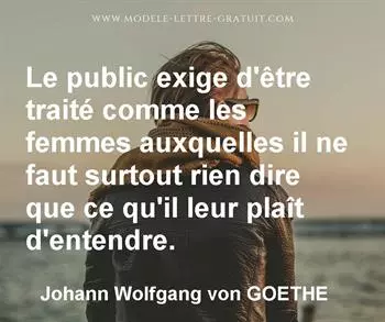 Citation de Johann Wolfgang von GOETHE