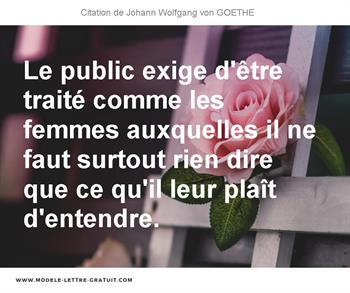 Citations Johann Wolfgang von GOETHE