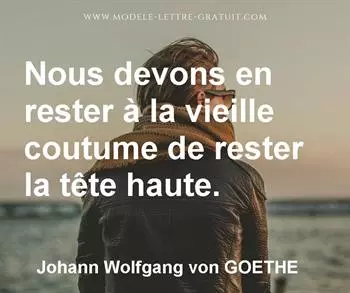 Citation de Johann Wolfgang von GOETHE