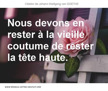 Citations Johann Wolfgang von GOETHE