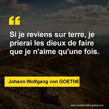 Citation Johann Wolfgang von GOETHE