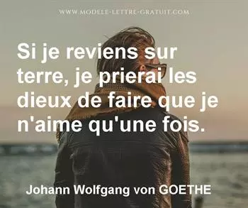 Citation de Johann Wolfgang von GOETHE