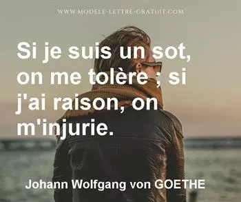Citation de Johann Wolfgang von GOETHE