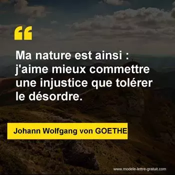 Citation Johann Wolfgang von GOETHE