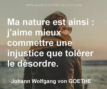 Citation de Johann Wolfgang von GOETHE