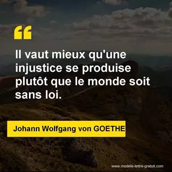 Citation Johann Wolfgang von GOETHE
