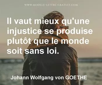 Citation de Johann Wolfgang von GOETHE