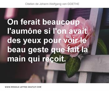 Citations Johann Wolfgang von GOETHE