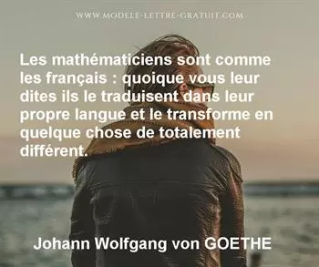 Citation de Johann Wolfgang von GOETHE