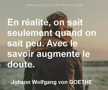 Citation de Johann Wolfgang von GOETHE
