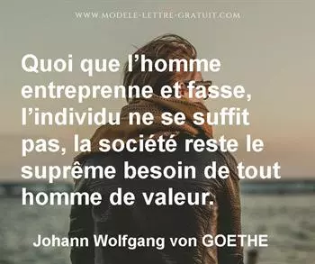 Citation de Johann Wolfgang von GOETHE