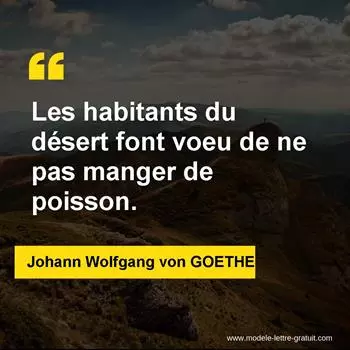 Citation Johann Wolfgang von GOETHE