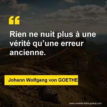 Citation Johann Wolfgang von GOETHE