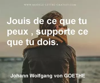 Citation de Johann Wolfgang von GOETHE