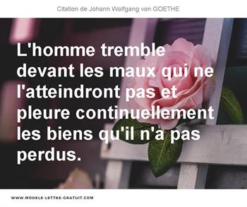 Citations Johann Wolfgang von GOETHE