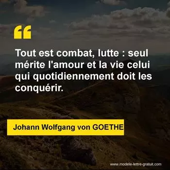 Citation Johann Wolfgang von GOETHE