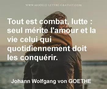 Citation de Johann Wolfgang von GOETHE