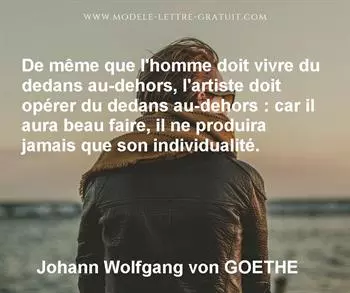 Citation de Johann Wolfgang von GOETHE