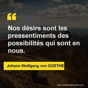 Citation Johann Wolfgang von GOETHE