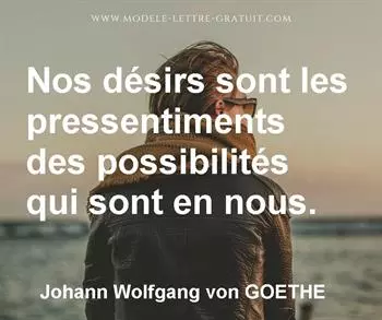 Citation de Johann Wolfgang von GOETHE