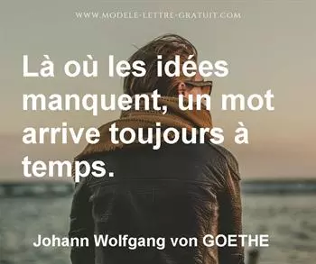 Citation de Johann Wolfgang von GOETHE