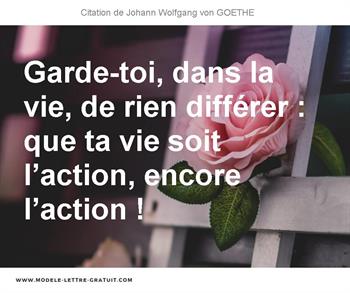 Citations Johann Wolfgang von GOETHE