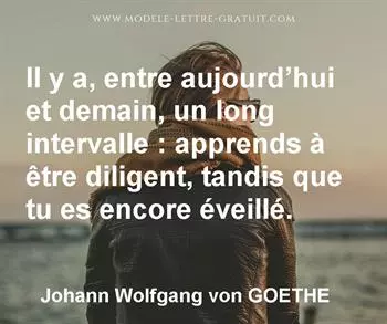 Citation de Johann Wolfgang von GOETHE