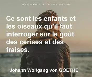 Citation de Johann Wolfgang von GOETHE