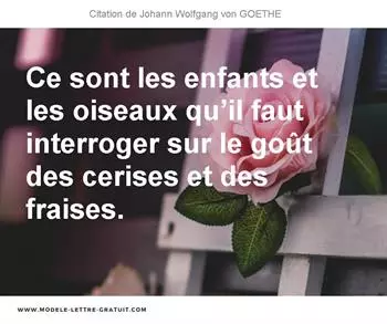 Citations Johann Wolfgang von GOETHE