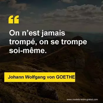 Citation Johann Wolfgang von GOETHE