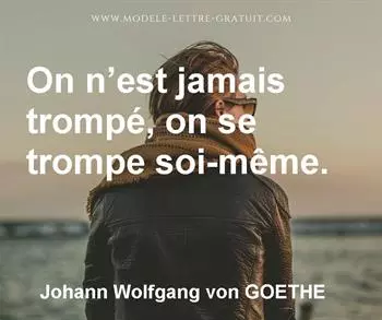 Citation de Johann Wolfgang von GOETHE