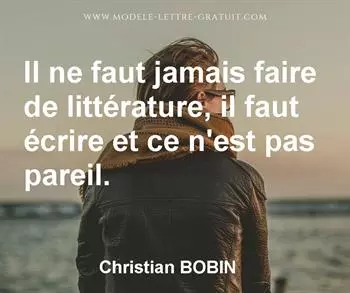 Citation de Christian BOBIN