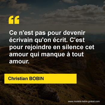 Citations Christian BOBIN