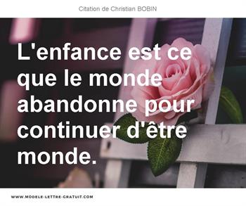 Citations Christian BOBIN