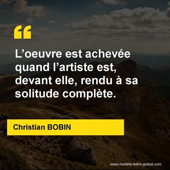 Citation de Christian BOBIN