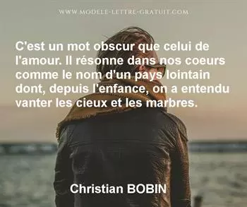 Citation de Christian BOBIN