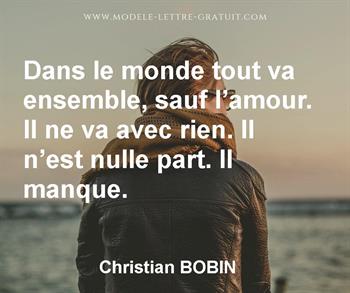 Citation de Christian BOBIN