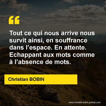 Citation de Christian BOBIN