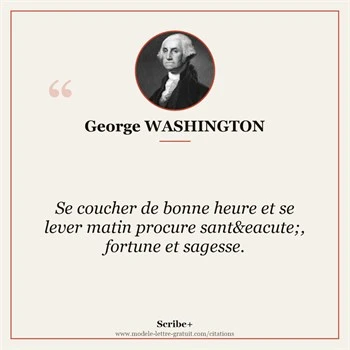 Citation George WASHINGTON