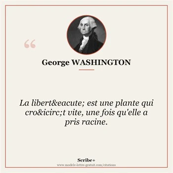 Citation George WASHINGTON