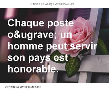 Citations George WASHINGTON