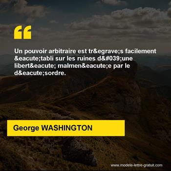 Citation de George WASHINGTON