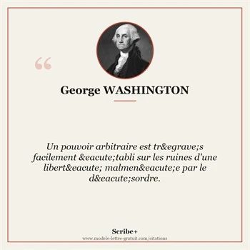 Citation George WASHINGTON