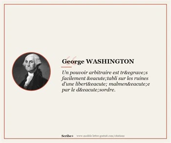 Citations George WASHINGTON
