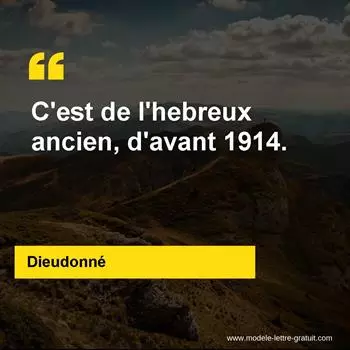 Citation Dieudonné