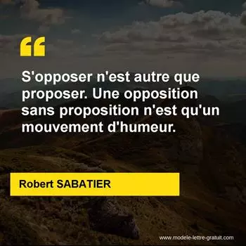 Citation Robert SABATIER