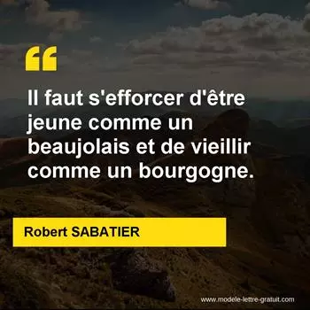 Citation Robert SABATIER