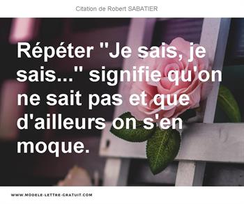 Citations Robert SABATIER